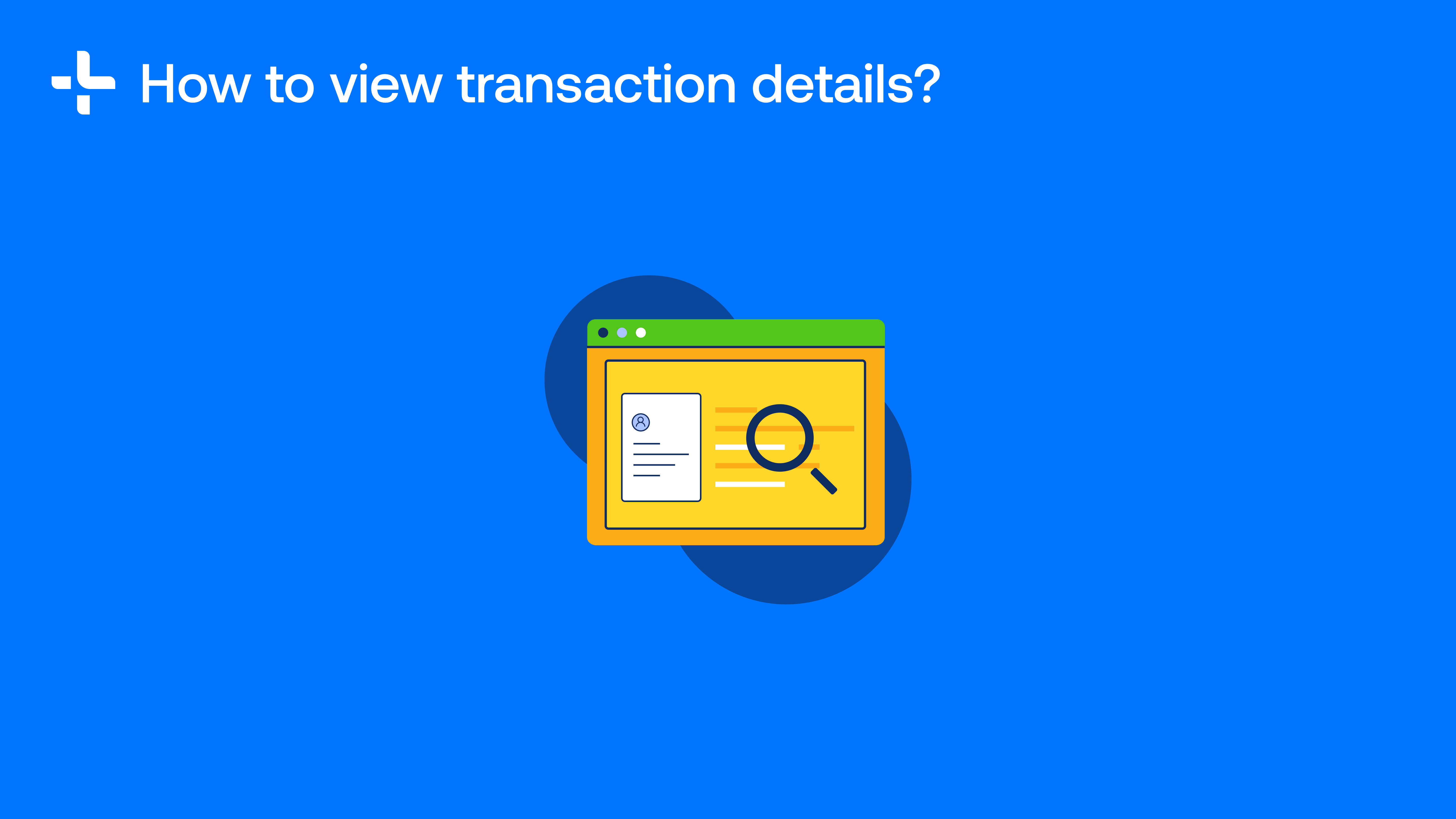 How to view transaction details